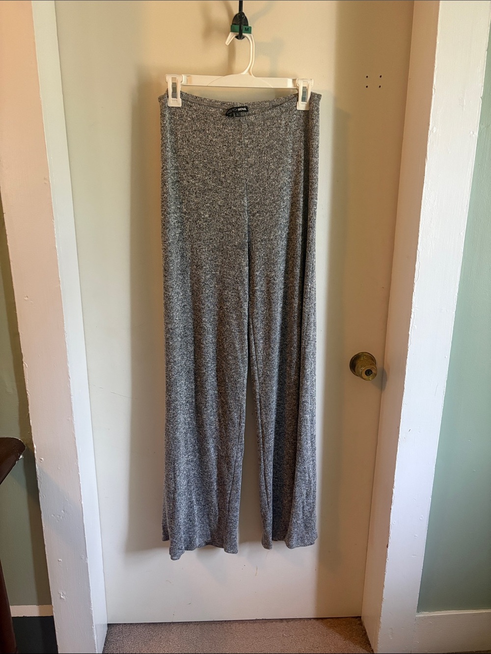 Fashion Nova Gray Wide Leg  heathered lounge Pants